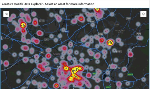 A digital heat map of Manchester.